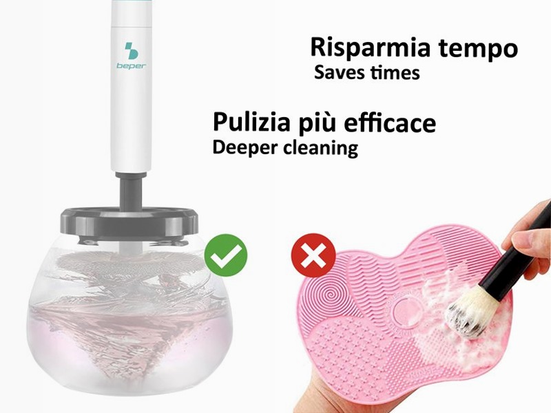 Pulitore pennelli make up automatico