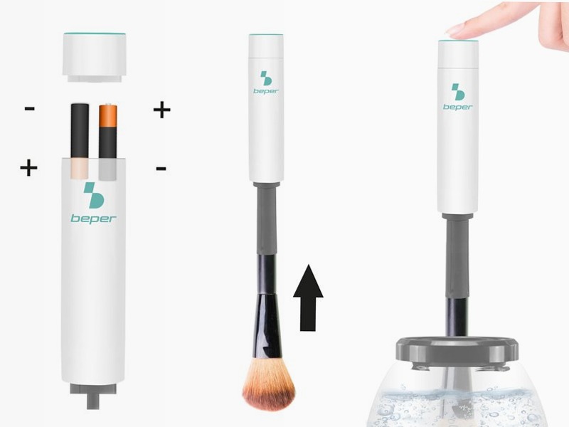 Pulitore pennelli make up automatico