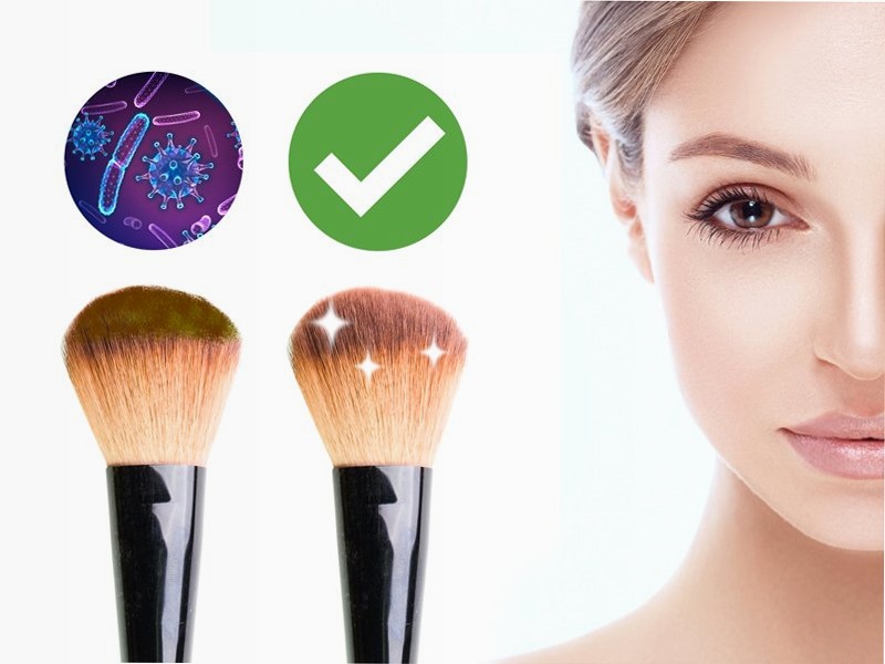 Pulitore pennelli make up automatico