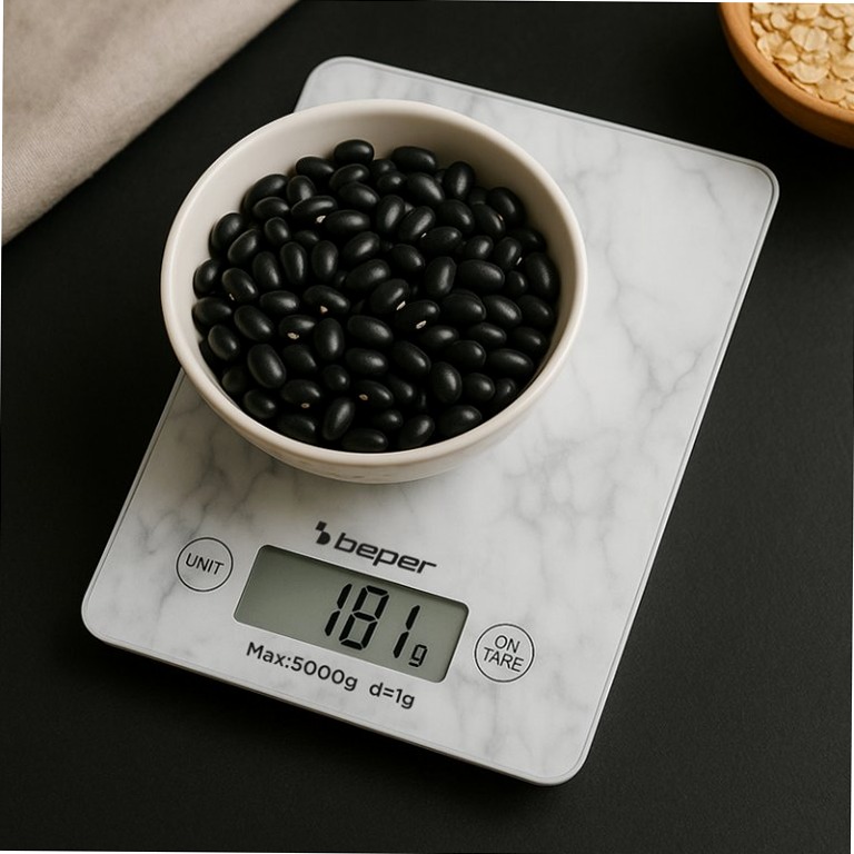 Bilancia da cucina digitale Marmo Bianco