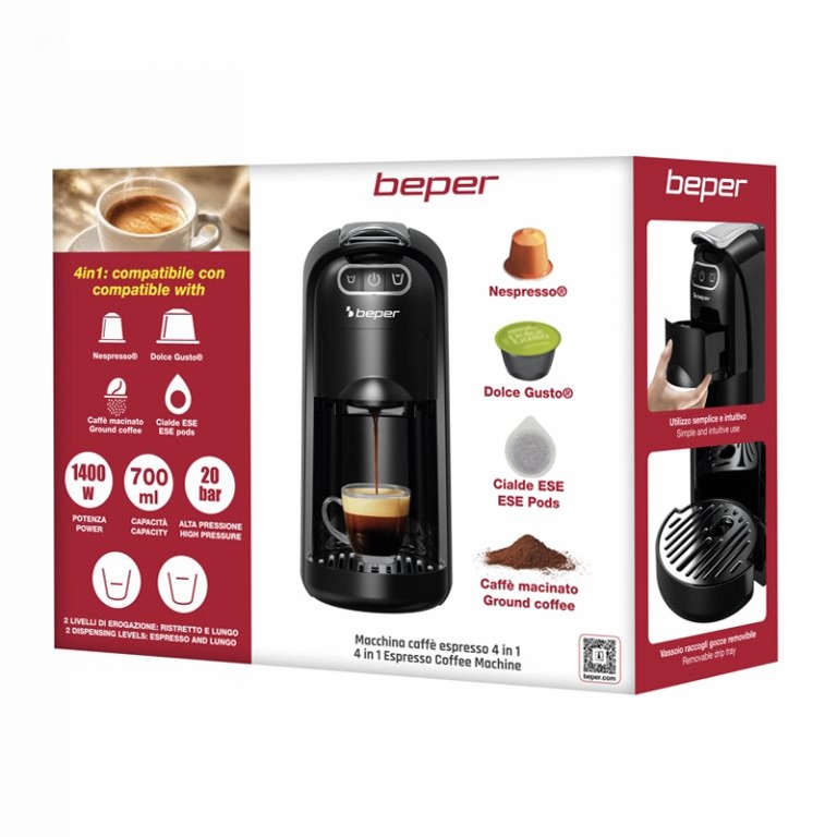 Macchina caffè espresso Amata 4 in 1