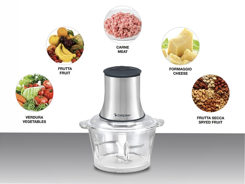 Tritatutto Beper con contenitore in vetro