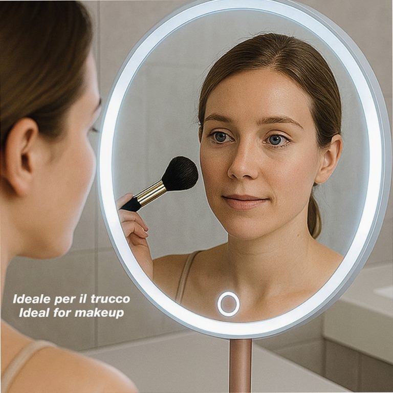Specchio per trucco LED Ricaricabile