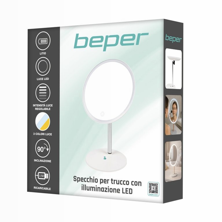 Specchio per trucco LED Ricaricabile
