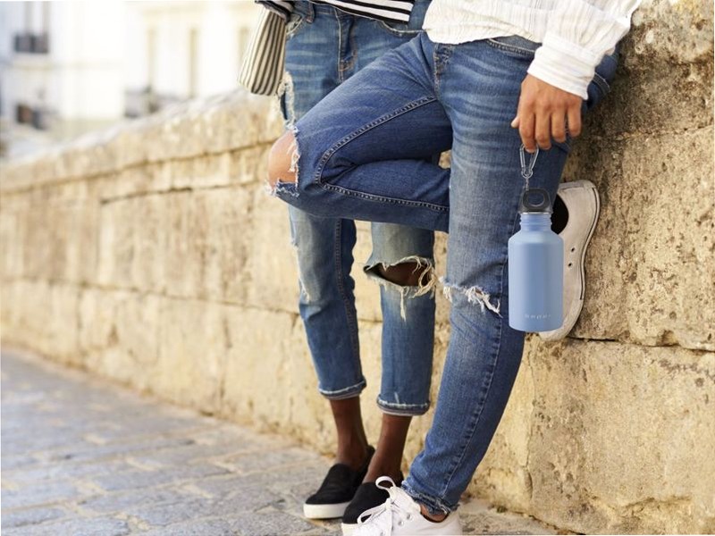 Borraccia isolante azzurro