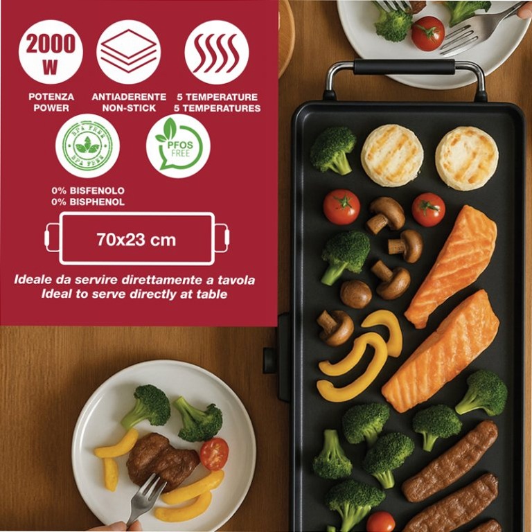 Piastra Teppanyaki XL per Cucina Conviviale