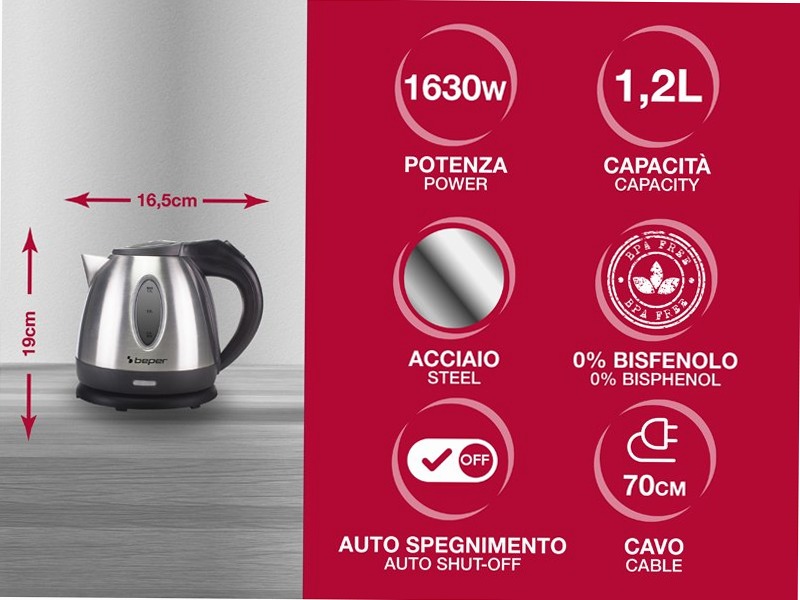 Bollitore Elettrico Acciaio