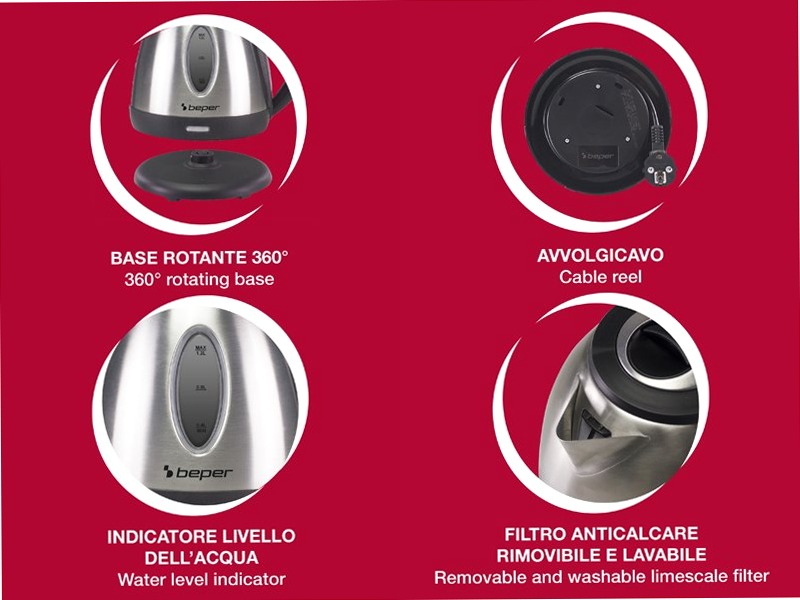 Bollitore Elettrico Acciaio