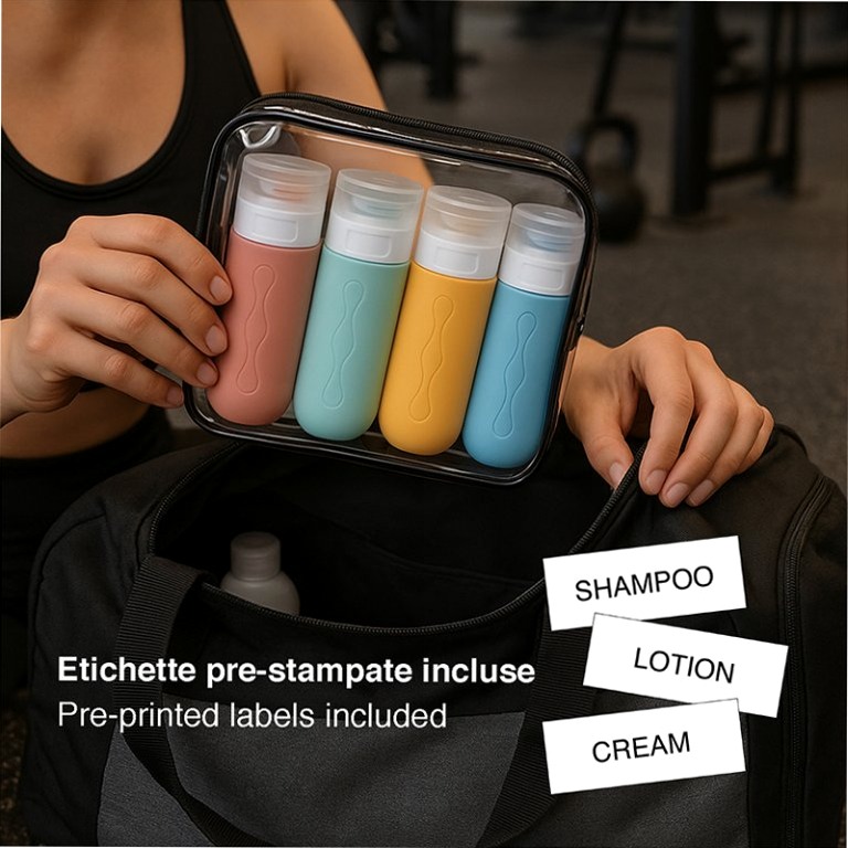 Set flaconi da viaggio in silicone