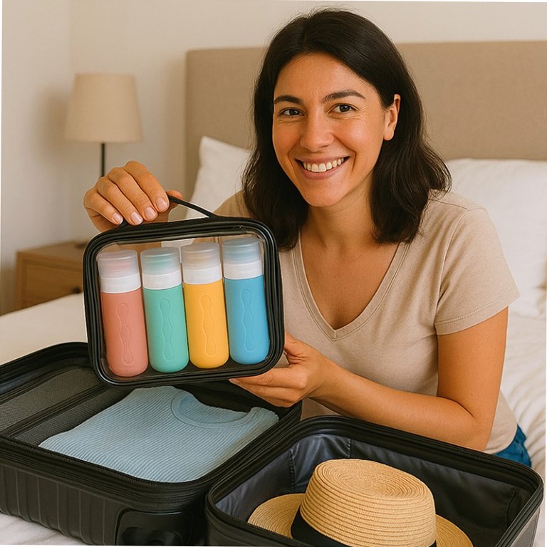 Set flaconi da viaggio in silicone