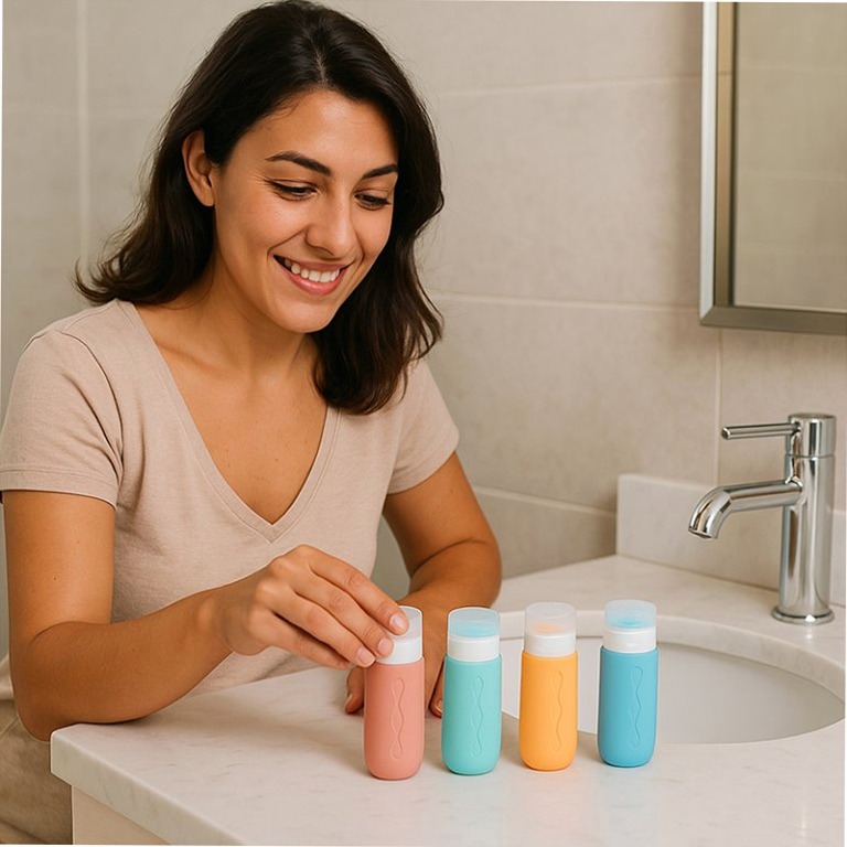 Set flaconi da viaggio in silicone