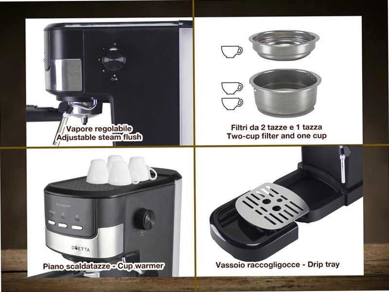 Macchina caffè espresso DUETTA 1.2lt 15bar
