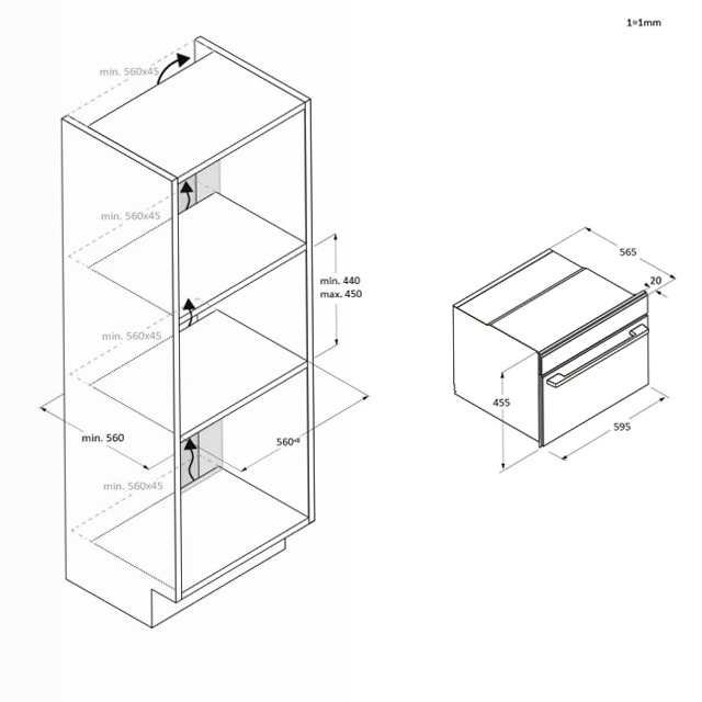 Microonde ID Serie 4 - H4MWID49G6NQB Nero 44