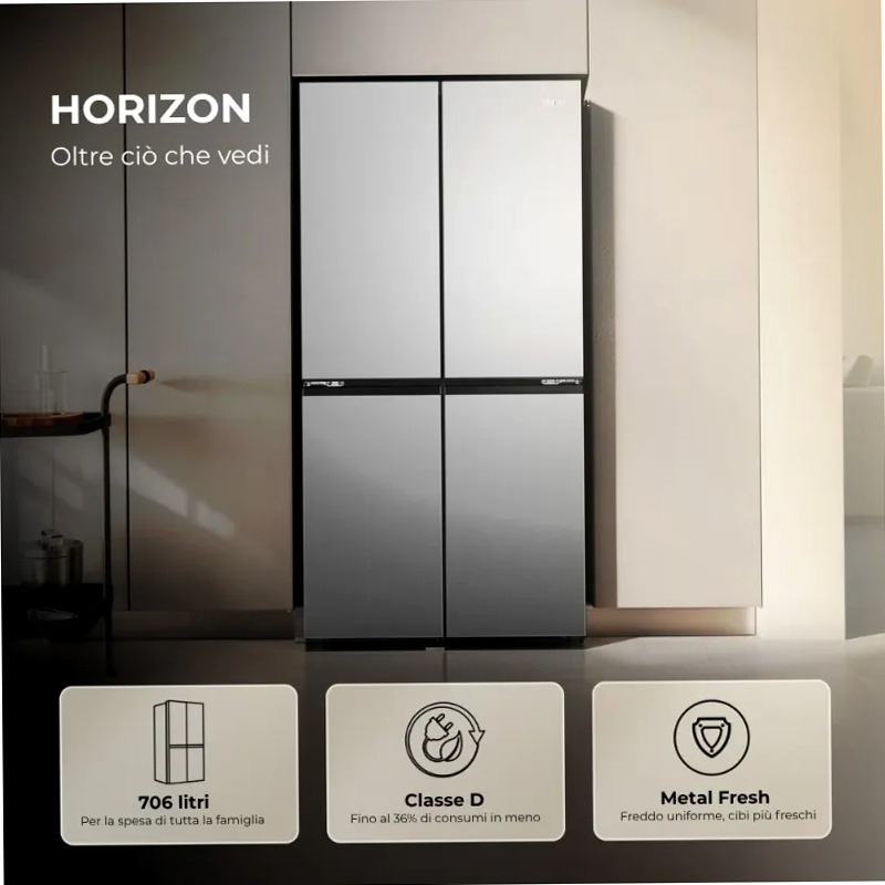 Frigorifero multiporta Horizon HCR59F18DNMM Acciaio Multidoor Libera