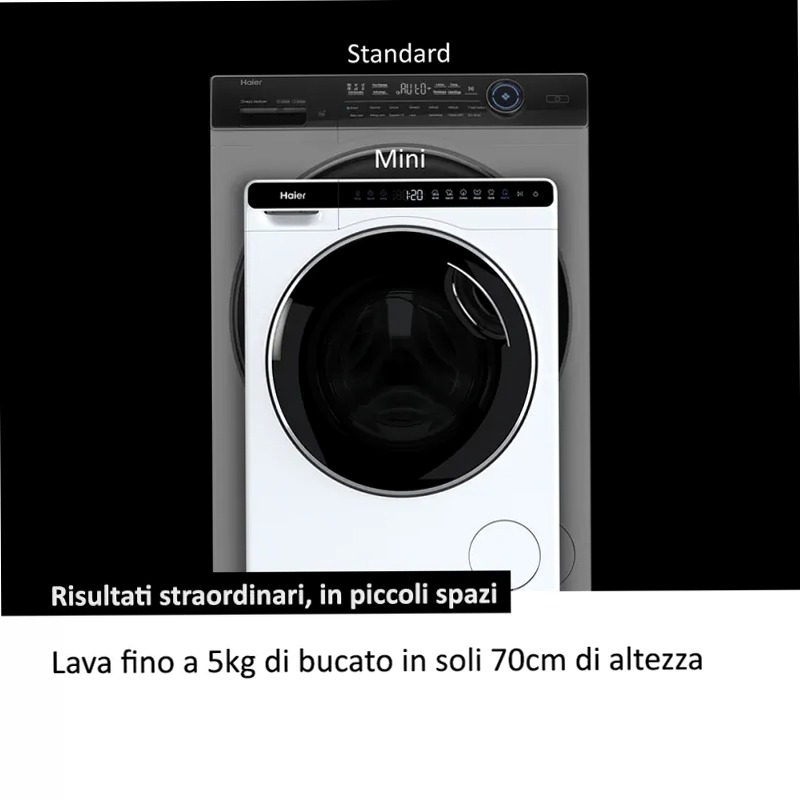 Lavatrice a carica frontale MiniDrum HW50-BP12307 1200rpm 5kg Bianco Libera