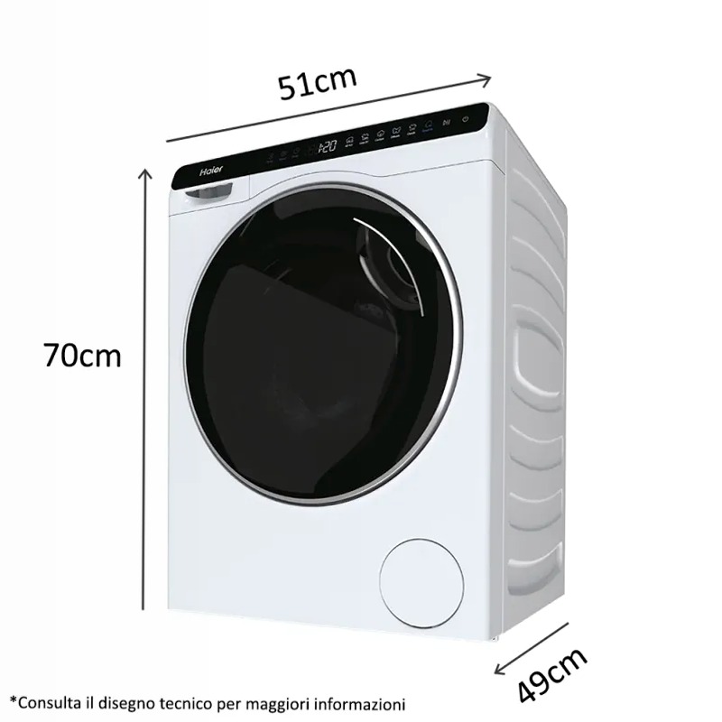 Lavatrice a carica frontale MiniDrum HW50-BP12307 1200rpm 5kg Bianco Libera