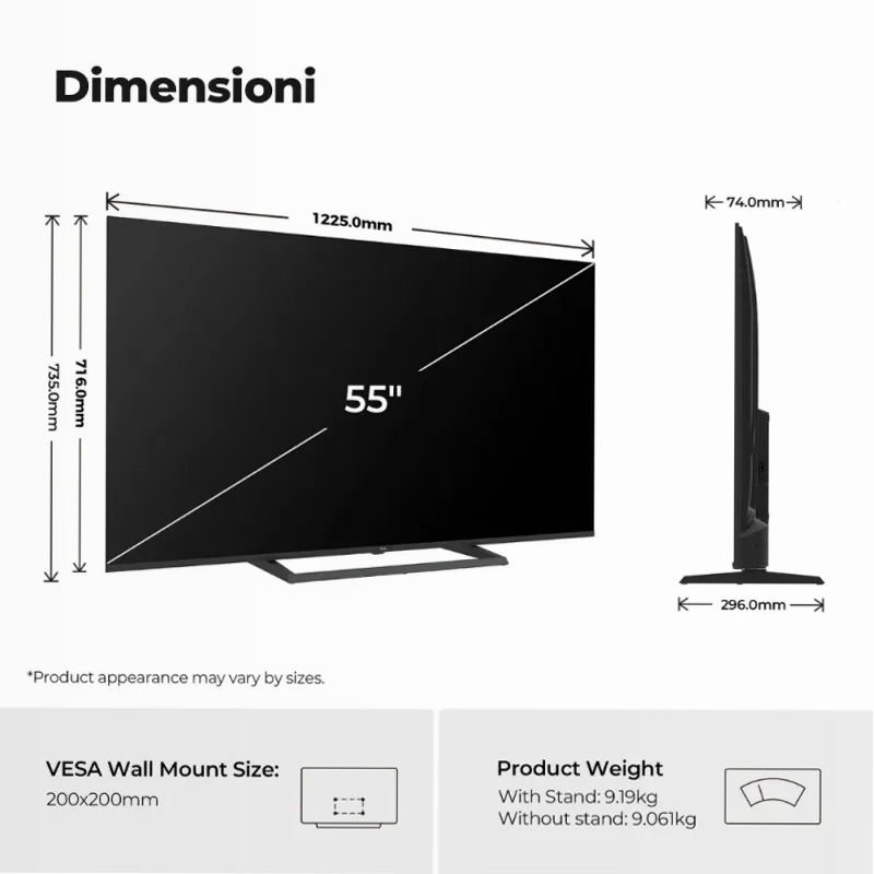 TV QLED S80G - 55 pollici