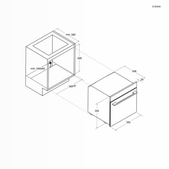 Forno ID Serie 2 - H6 ID25G3HTX 78 A Acciaio
