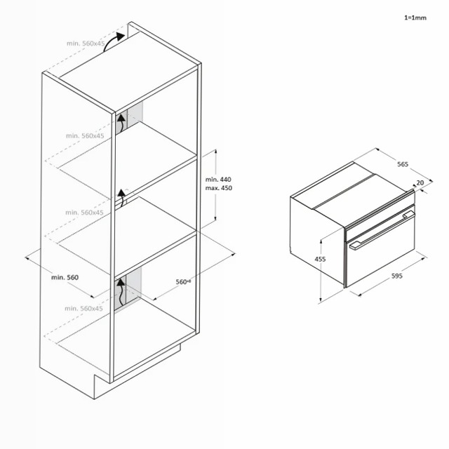 Microonde ID Serie 6 - H4MWID69P6NQB Nero 44