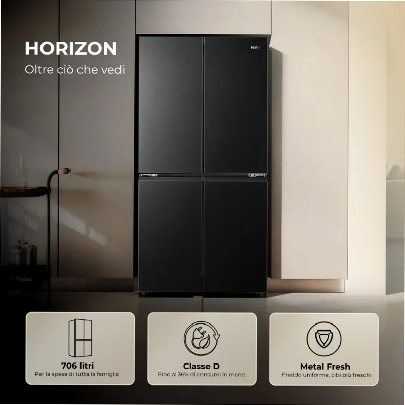 Frigorifero multiporta Horizon HCR59F18DNMB Nero Multidoor Libera