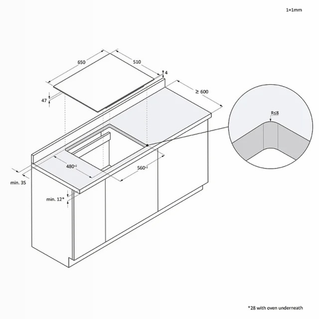 Piano Cottura ID Series 2 - HAIFB54IRCS Nero Induzione