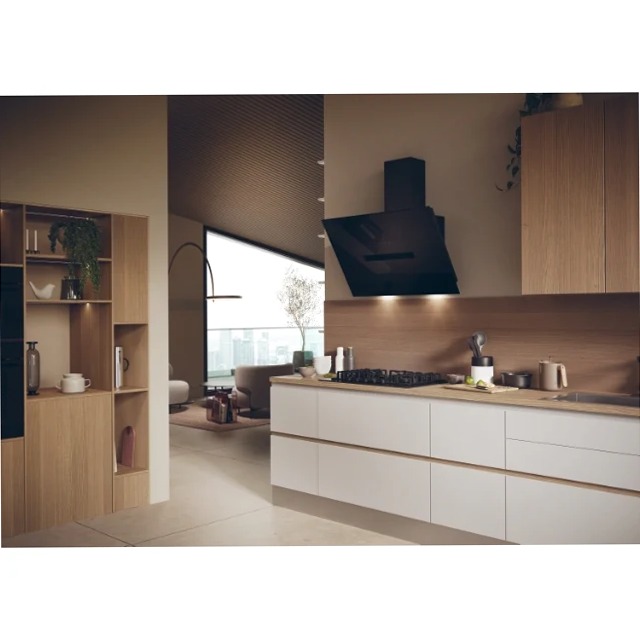 Piano cottura Gas On Glass Serie 2 HAVG75TBPB Nero