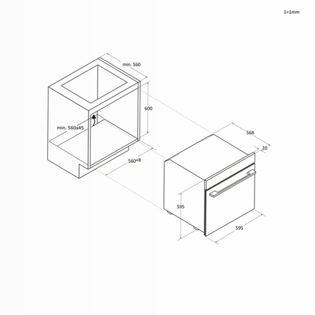 Forno ID Serie 2 - H6 ID25G3YTX 78 A Acciaio
