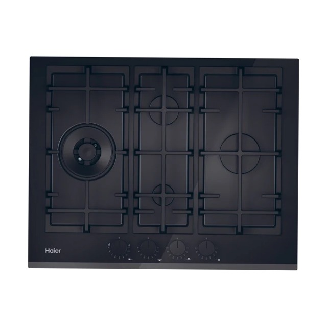Piano cottura Gas On Glass Serie 6 HAVG5D4TB Nero