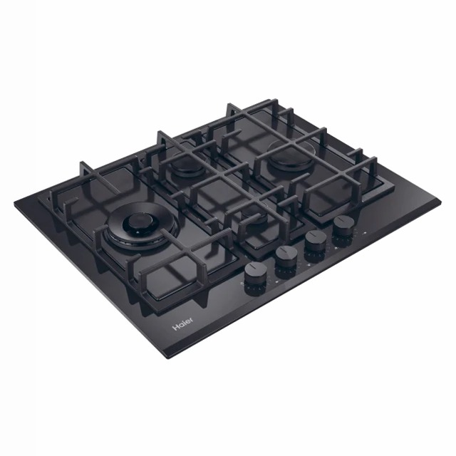 Piano cottura Gas On Glass Serie 6 HAVG5D4TB Nero