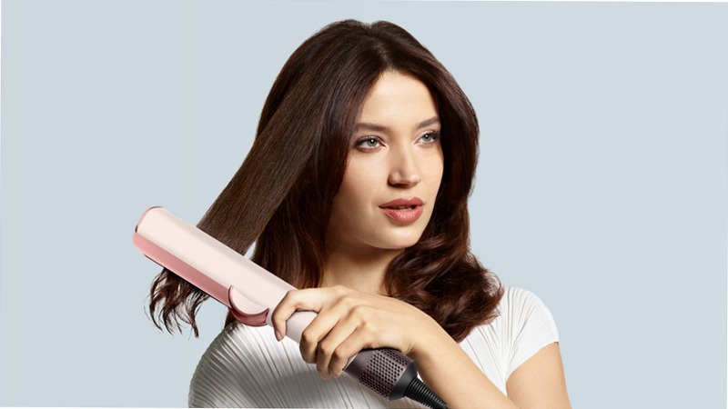 Asciugacapelli e piastra Dyson Airstrait™ (Plum/Copper)