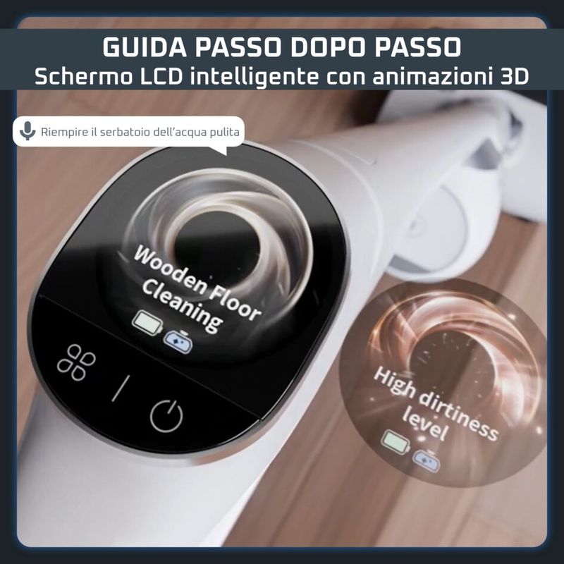 X-Clean 12,Lavapavimenti 2 in 1, pulizia potente e intelligente