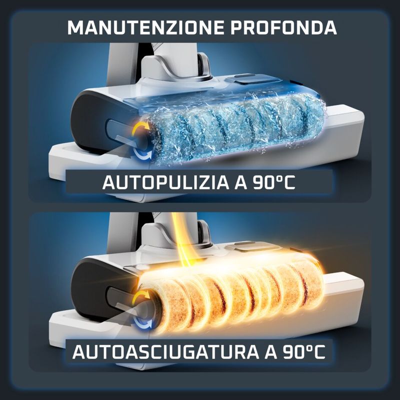 X-Clean 12,Lavapavimenti 2 in 1, pulizia potente e intelligente