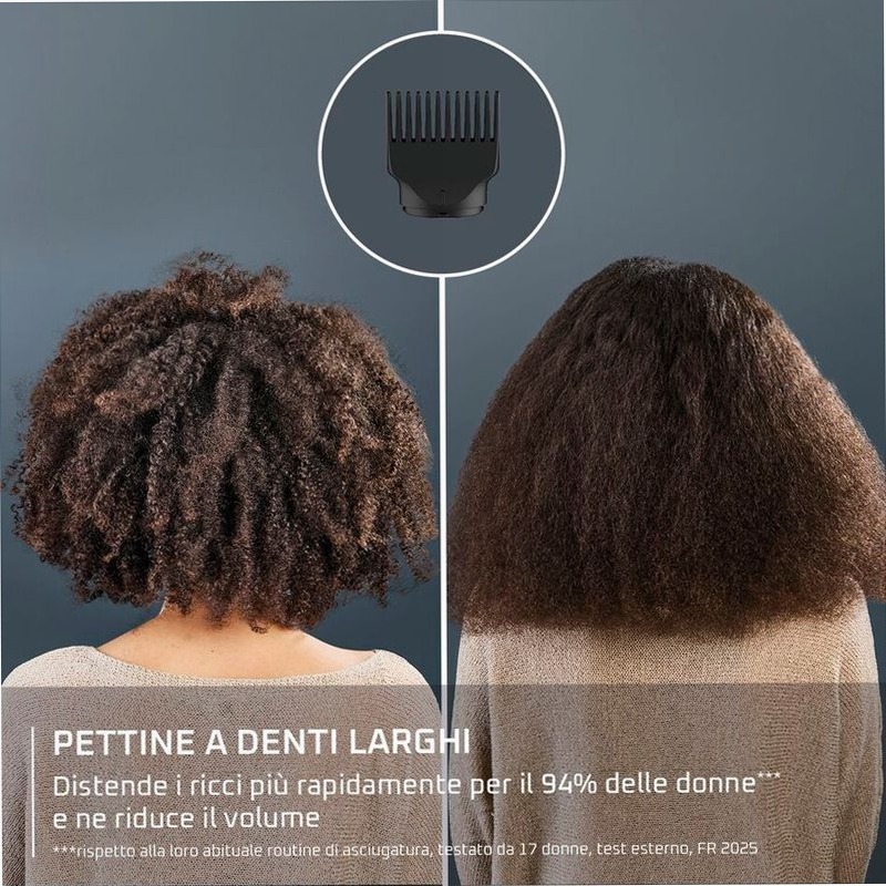Curl Harmony, Diffusore ad Aria Calda 3 in 1, Capelli Ricci