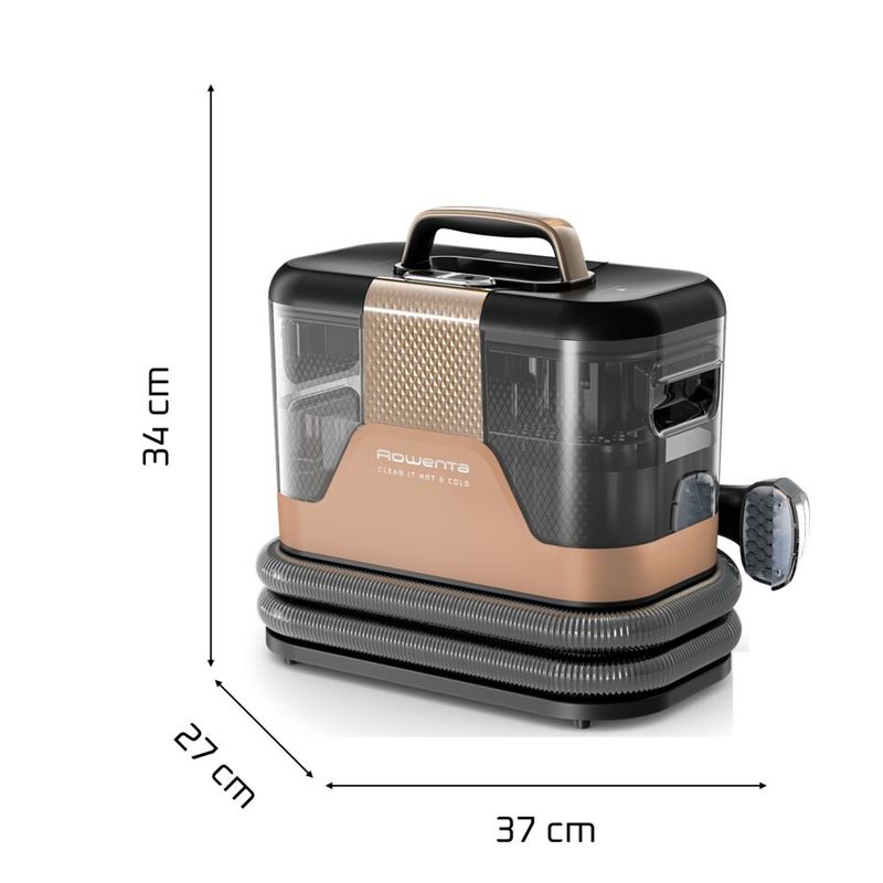 Clean It Hot & Cold, Smacchiatore, Pulitore per Tappeti, Due Modalità di Pulizia, con Spazzola Active Brush