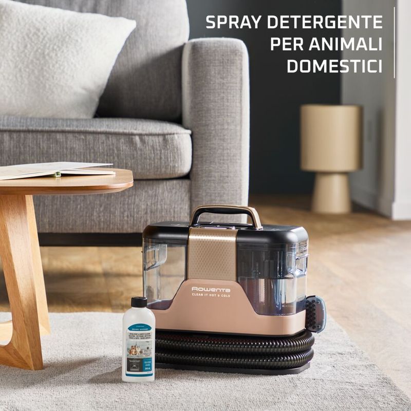 Clean It Hot & Cold, Smacchiatore, Pulitore per Tappeti, Due Modalità di Pulizia, con Spazzola Active Brush