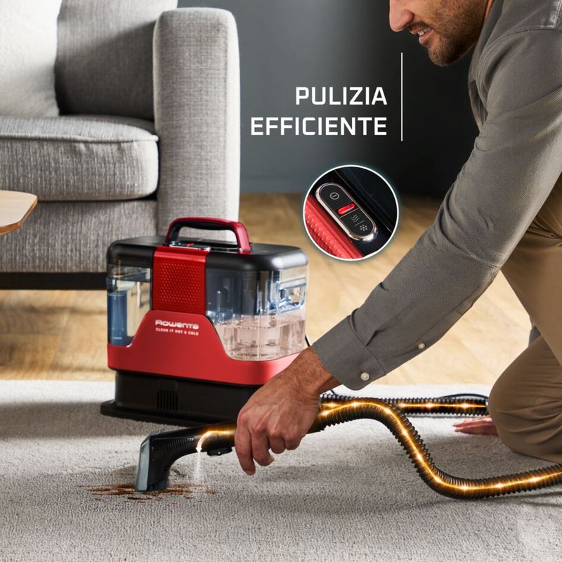 Clean It Hot & Cold, Smacchiatore, Pulitore per Tappeti, Due Modalità di Pulizia