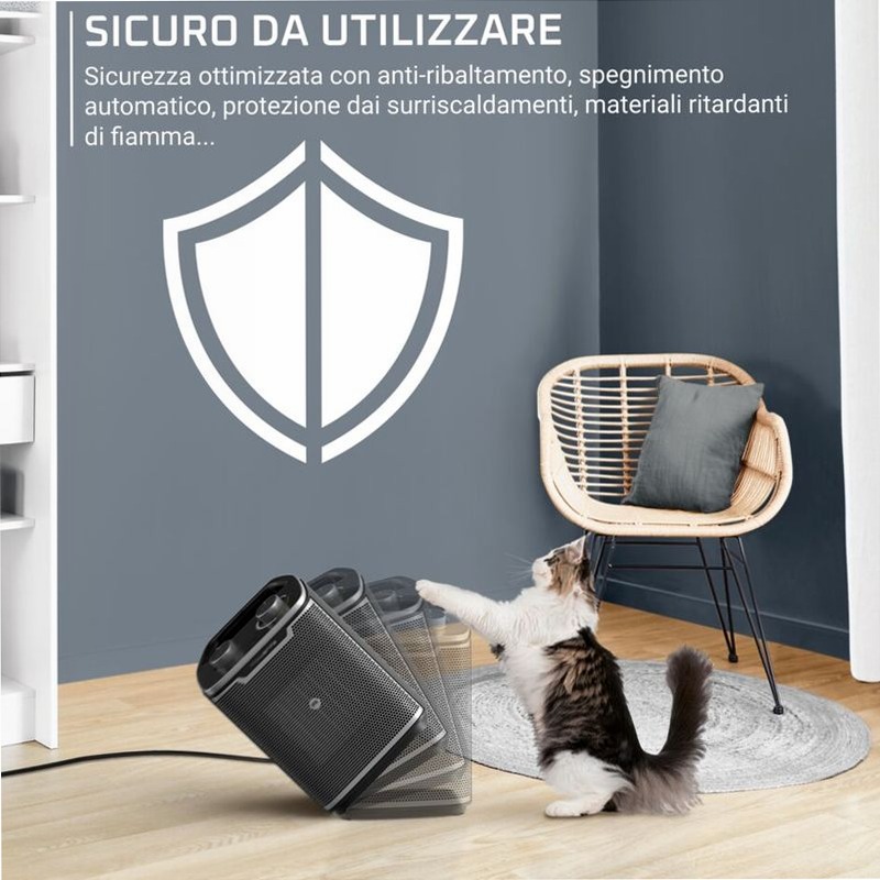 Intense Comfort +, Termoventilatore, Potenza 2000 W, Efficienza Energetica