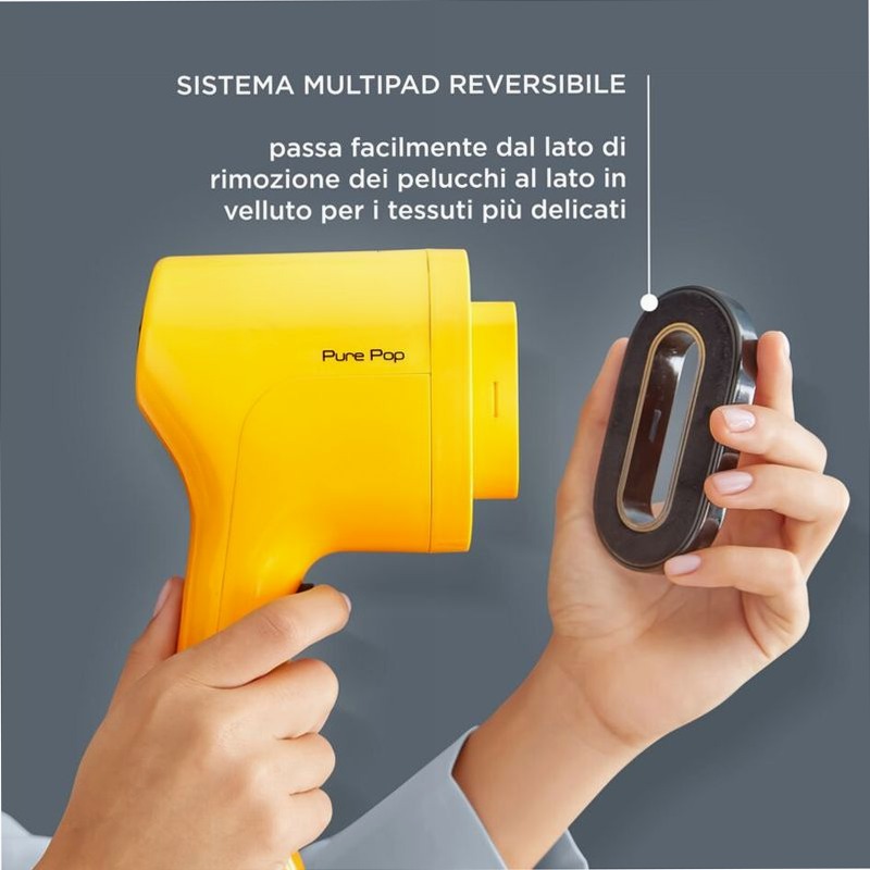 Stiratore Verticale Portatile Pure Pop - Yellow Nero 1100w