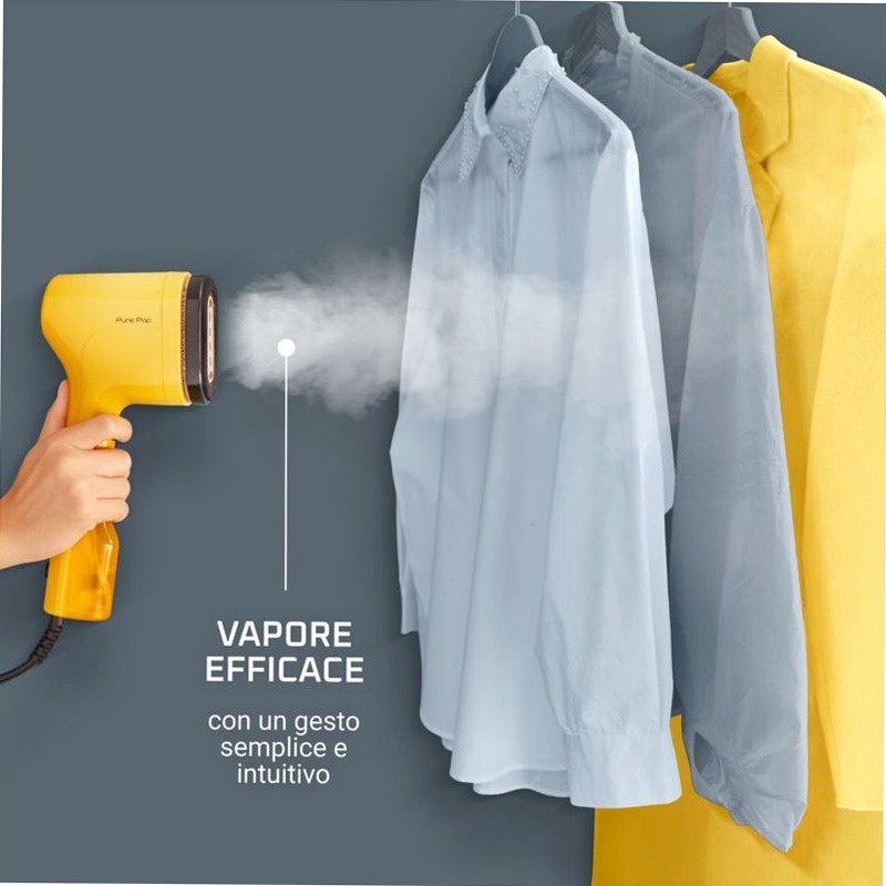 Stiratore Verticale Portatile Pure Pop - Yellow Nero 1100w