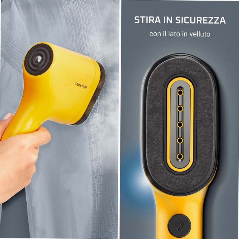 Stiratore Verticale Portatile Pure Pop - Yellow Nero 1100w