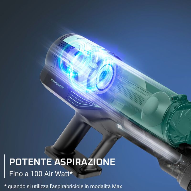 X-FORCE 8.80 Allergy, Aspirapolvere senza filo, Pulizia Potente, 100AW*