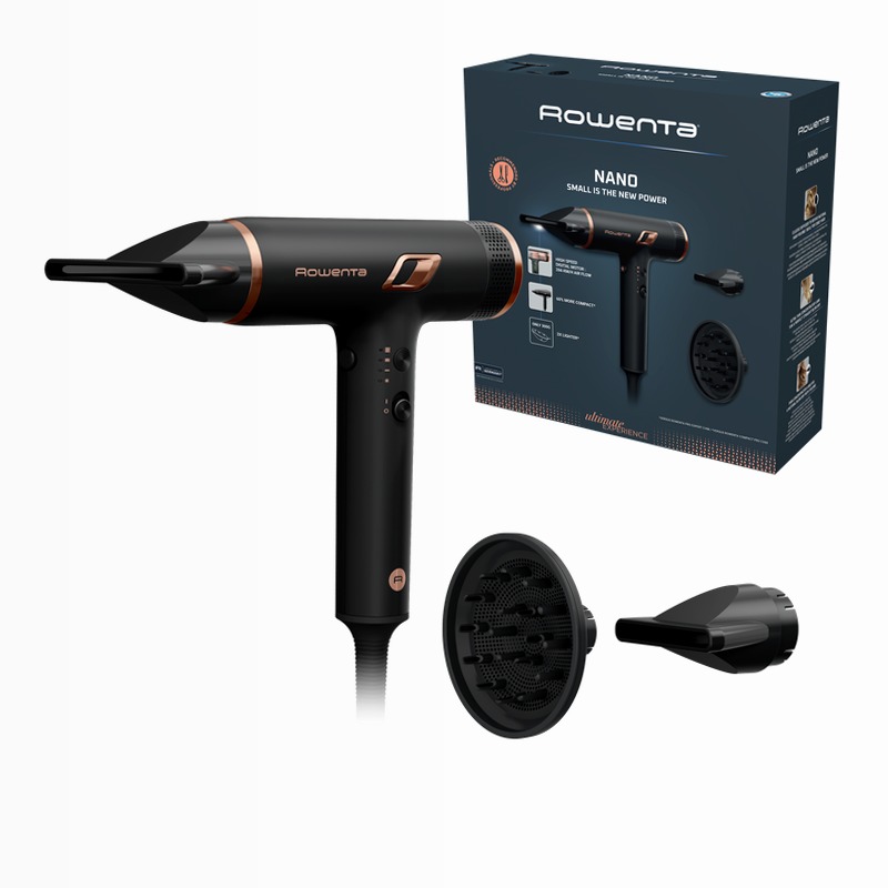 Pack Esclusivo Online - Ultimate Experience Nano, Asciugacapelli + Ultimate Experience Thermocare, Piastra per capelli | Rowenta