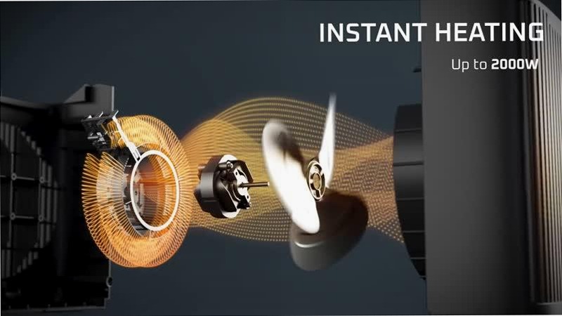 Termoventilatore Intense Comfort, silenzioso, 2000 W