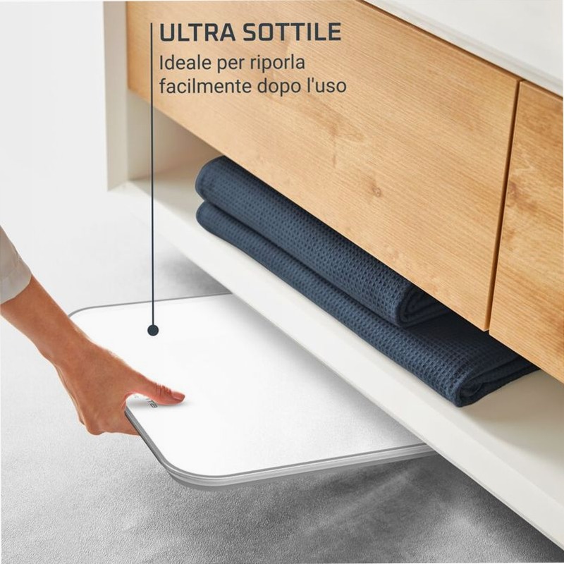 Classic, Bilancia da Bagno, Schermo Invisibile Facile da Leggere, Capacità di 180 kg