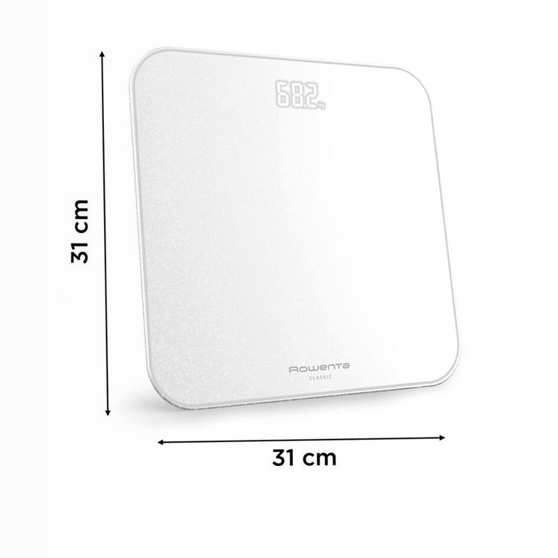 Classic, Bilancia da Bagno, Schermo Invisibile Facile da Leggere, Capacità di 180 kg