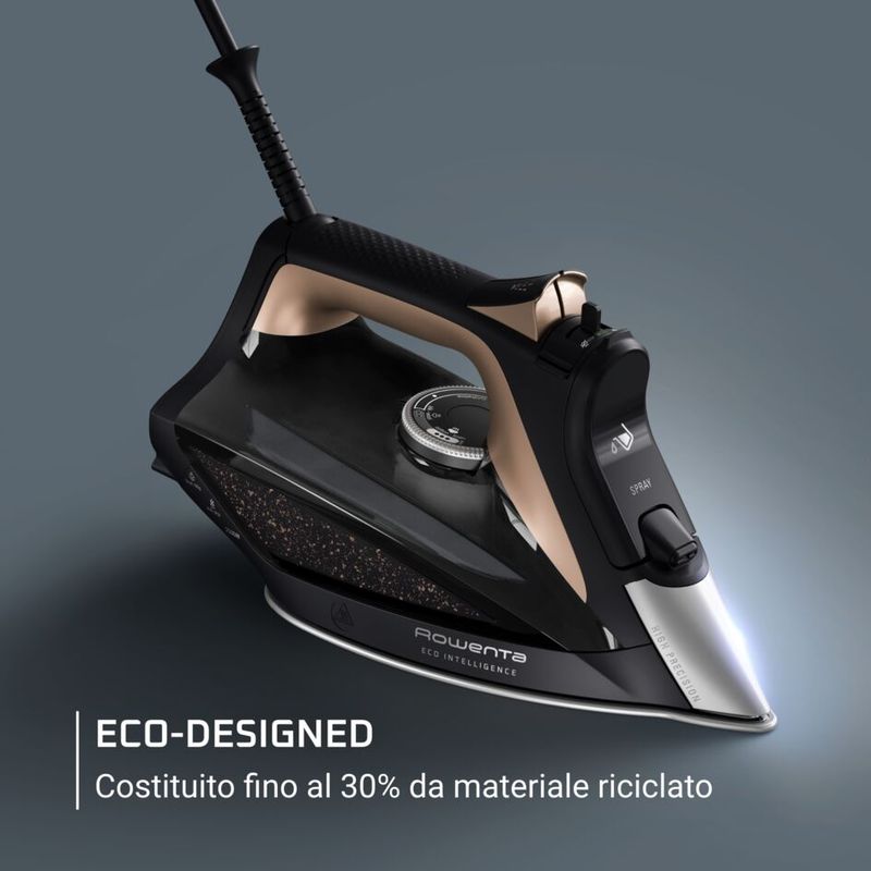 Intelligence Force, Ferro a Vapore, 190 g/min, Eco-designed, Microsteam 400, Black &amp; Brown