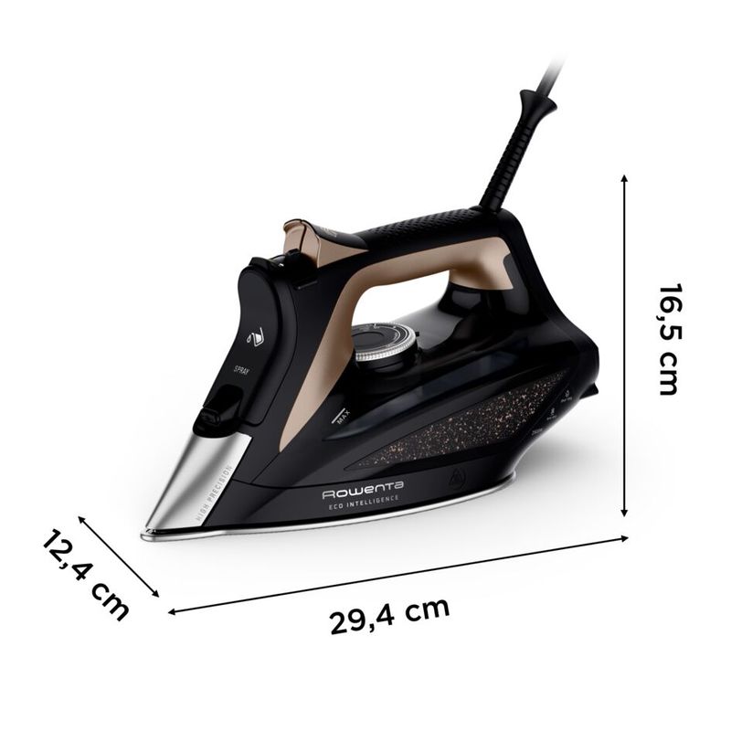 Intelligence Force, Ferro a Vapore, 190 g/min, Eco-designed, Microsteam 400, Black &amp; Brown