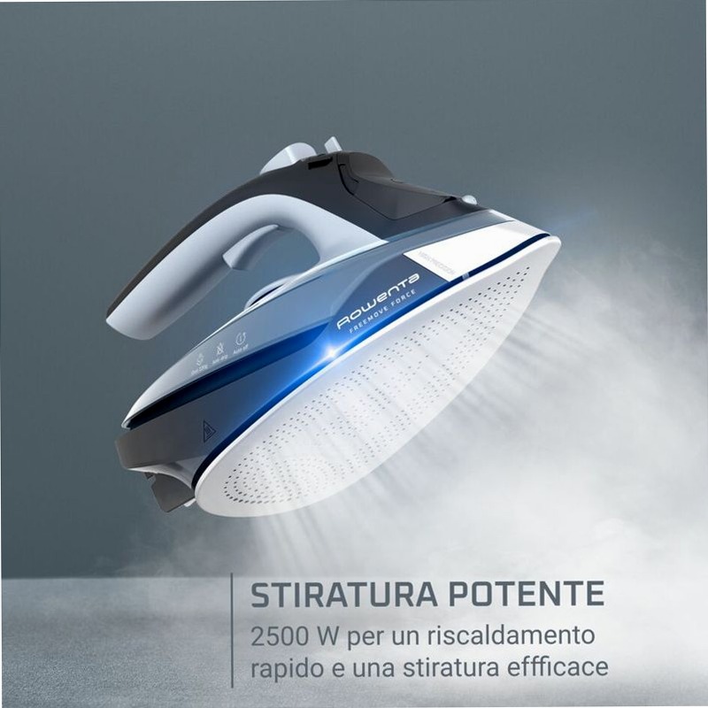 Freemove Force, Ferro a Vapore 220 g/min, Cordless Argento 2380w