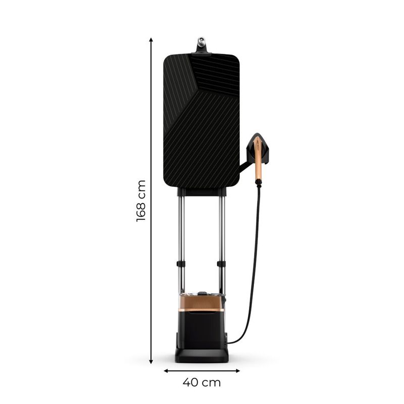 Ixeo Power, Stiratore Verticale All-In-One, Igienizzante, Black &amp; Copper