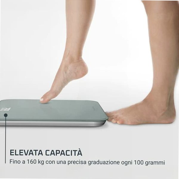Classic, Bilancia da Bagno, Schermo Invisibile Facile da Leggere, Capacità di 180 kg